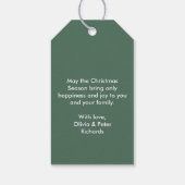 Étiquettes-cadeau Moderne Élégant Vert Poussiéreux Joyeuses Fêtes (Dos)