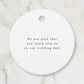 Étiquettes Cadeau Moderne Élégante calligraphie Mariage Merci (Dos)