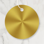 Étiquettes Cadeau Moderne Faux Gold (Dos)