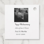 Étiquettes Cadeau Moderne heureux 40e anniversaire ajouter nom date  (Dos)