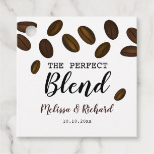 Étiquettes Cadeau Moderne Le Mariage De Café Mixte Parfait