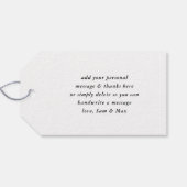 Étiquettes-cadeau MODERNE MAIN LETTERED merci noir blanc écriture (Dos (Horizontal))