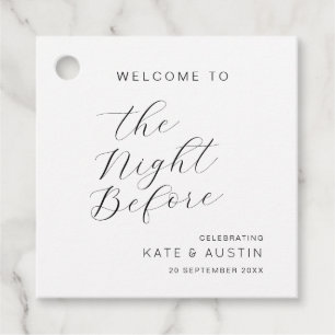 Étiquettes Cadeau Moderne Minimal la nuit d'avant