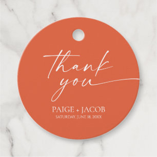 Étiquettes Cadeau Moderne minimaliste Élégant Vérone Sunset Mariage