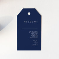 Moderne minimaliste Marine Bleu Mariage d'argent B