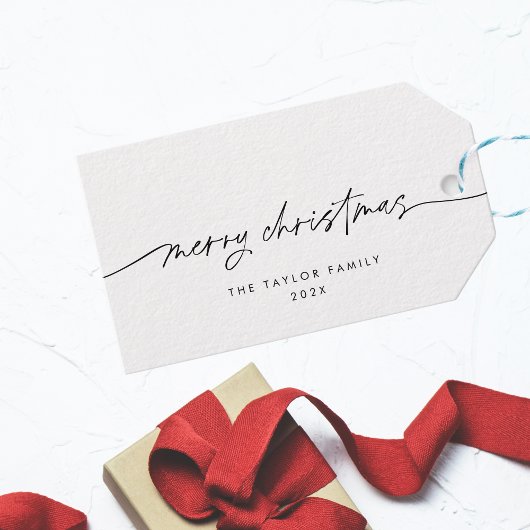 Étiquettes-cadeau Moderne minimaliste Simple Élégant Chic Noël