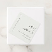 ÉTIQUETTES CADEAU MODERNE MODERNE NOIR ET BLANC MARIAGE DE TYPOGRAPH (En situation)