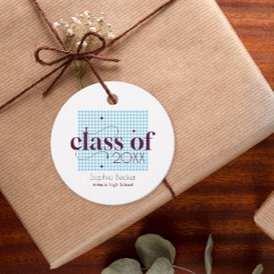 Étiquettes Cadeau Moderne motif de capuchon de remise des diplômes b