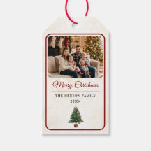 Moderne Noël personnalisé avec photo de famille