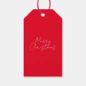 Étiquettes-cadeau Moderne Nom Aquarelle Script Joyeux Noël (Dos)