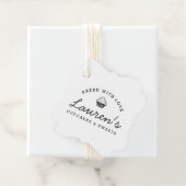 Étiquettes Cadeau Moderne Retro cuit avec des gâteaux d'amour (En situation)