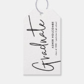 Étiquettes-cadeau Moderne Script Diplômé Simple Graduation Favoriser (Devant)