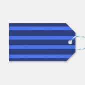 Étiquettes-cadeau Moderne simple bande à deux tons bleu géométrique (Devant (Horizontal))