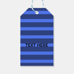 Étiquettes-cadeau Moderne simple bande à deux tons bleu géométrique