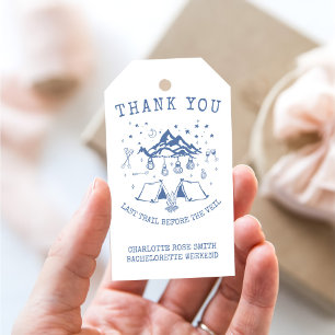 Étiquettes-cadeau Moderne Simple Camping Week-end Bachelorette Party