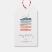Étiquettes-cadeau Moderne Simple Chic Joyeux voeux d'anniversaire (Devant)