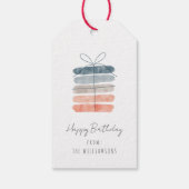 Étiquettes-cadeau Moderne Simple Chic Joyeux voeux d'anniversaire (Dos)