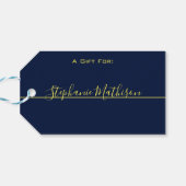 Étiquettes-cadeau Moderne Simple Classic Nom Élégant (Dos Horizontal)