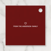 Étiquettes Cadeau Moderne Simple Cute Noël Stockage vacances (Dos)