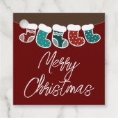 Étiquettes Cadeau Moderne Simple Cute Noël Stockage vacances (Devant)