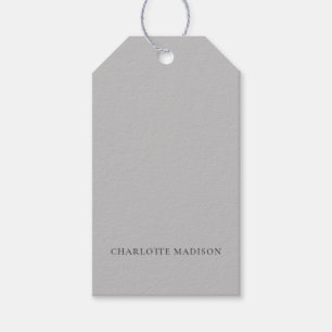 Étiquettes-cadeau Moderne Simple Élégant Gris Tendance Minimaliste N