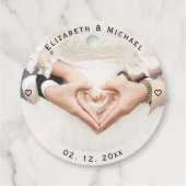 Étiquettes Cadeau Moderne simple mariée et chambre photo Mariage mig (Dos)