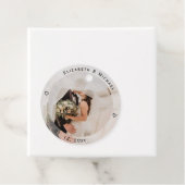 Étiquettes Cadeau Moderne simple mariée et chambre photo Mariage mig (En situation)