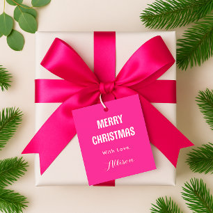 Étiquettes Cadeau Moderne Simple Mini Maigre Rose Clair