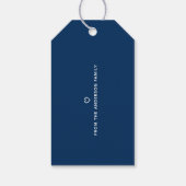 Étiquettes-cadeau Moderne Simple Papercut Stars Snowy Christmas Tree (Dos)