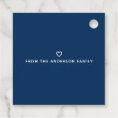 Étiquettes Cadeau Moderne Simple Papercut Stars Snowy Christmas Tree (Dos)