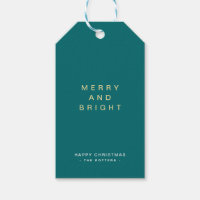 Moderne Simple Vert & Or Noël