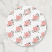 Étiquettes Cadeau Moderne Succulent Regardez-moi Grandir Corail Vert (Dos)