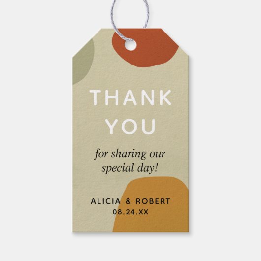 Étiquettes-cadeau Moderne tendance minimaliste Abstrait simple (Devant)