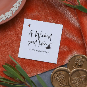 Étiquettes Cadeau Moderne Une Citation Du Bon Temps   Bonne Hallowee