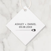 Étiquettes Cadeau Moderne Une douce fin à un nouveau Mariage débutan (Dos)