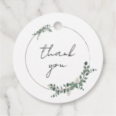 Étiquettes Cadeau Moderne verdure géométrique Mariage rustique (Dos)