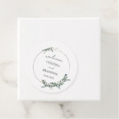 Étiquettes Cadeau Moderne verdure géométrique Mariage rustique (En situation)