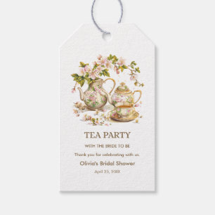 Étiquettes-cadeau Moment du thé pour la fête de mariage en l'honneur