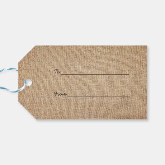 Étiquettes-cadeau Mon soleil sur Burlap (Dos Horizontal)