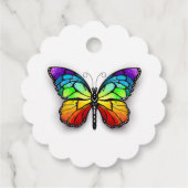 Étiquettes Cadeau Monarque papillon arc-en-ciel (Dos)