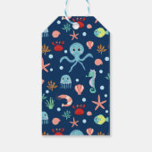 Étiquettes-cadeau Monde marin (Dos)