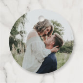 Étiquettes Cadeau Monnaie à citer - Mariage photo vert Mint (Dos)