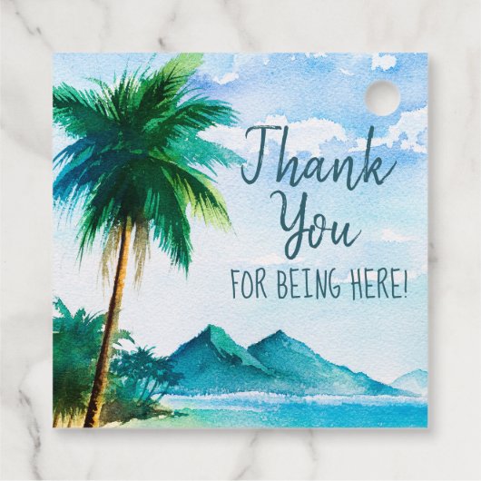 Étiquettes Cadeau Monnaie à être sur la plage Destination Mariage Fa (Dos)