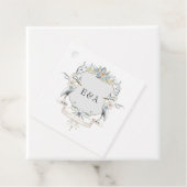 Étiquettes Cadeau Monogram Crest Mariage Lakeside (En situation)