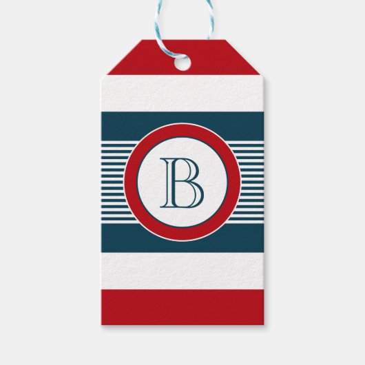 Étiquettes-cadeau Monogram design (Devant)