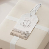 Étiquettes-cadeau Monogram French Country Wedding Personalized