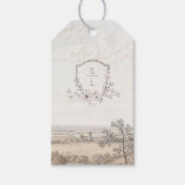 Étiquettes-cadeau Monogram French Country Wedding Personalized (Devant)