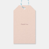 Étiquettes-cadeau Monogram Minimalist Warm Pink & Mauve Wedding (Dos)