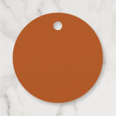 Étiquettes Cadeau Monogram Terracotta Simple Mariage botanique (Dos)