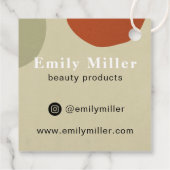 Étiquettes Cadeau Monogramme Abstrait tendance fait maison affaires  (Dos)